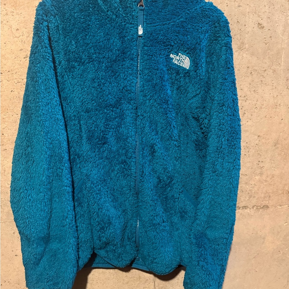 The North Face Kids Teal Plush Full-Zip Fleece Jacket
